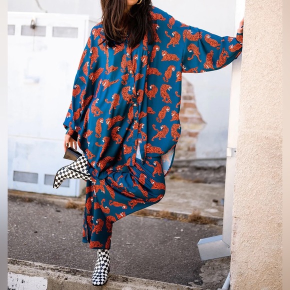 Pants - Dressed in LALA - silk leopard set - NEVER WORN